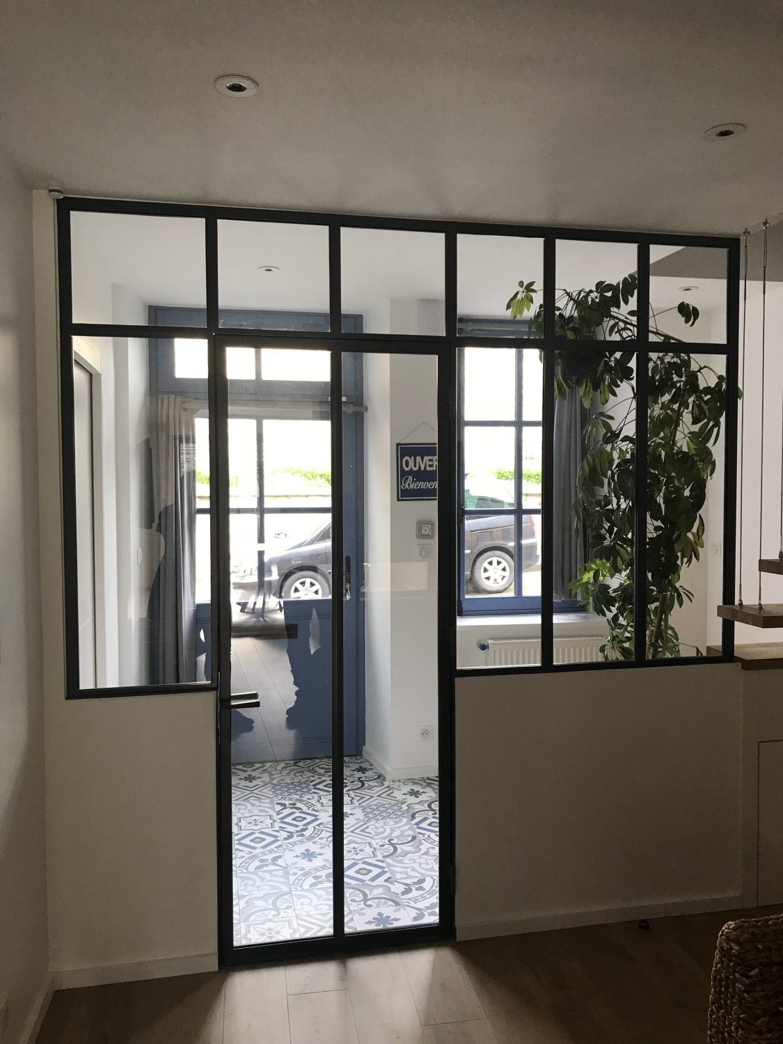Porte et cloison vitrée – Création d’un sas d’entrée